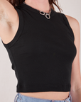 Muscle Tee in Basic Black close up on Alex