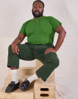 Mid-Rise Work Pants - Swamp Green