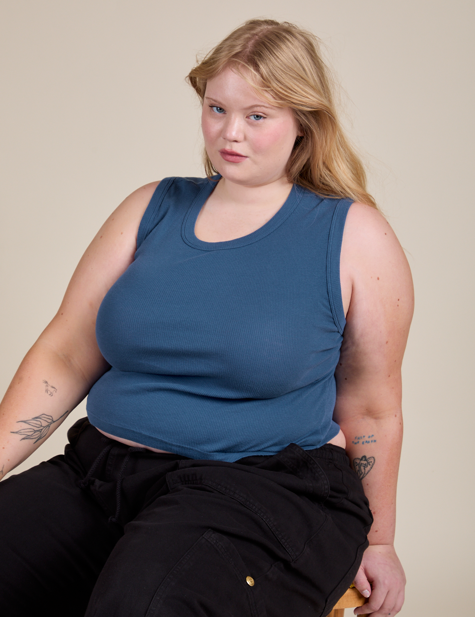 Muscle Tee in French Blue on Juliet