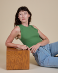 Muscle Tee in Seafoam Green worn by Alex