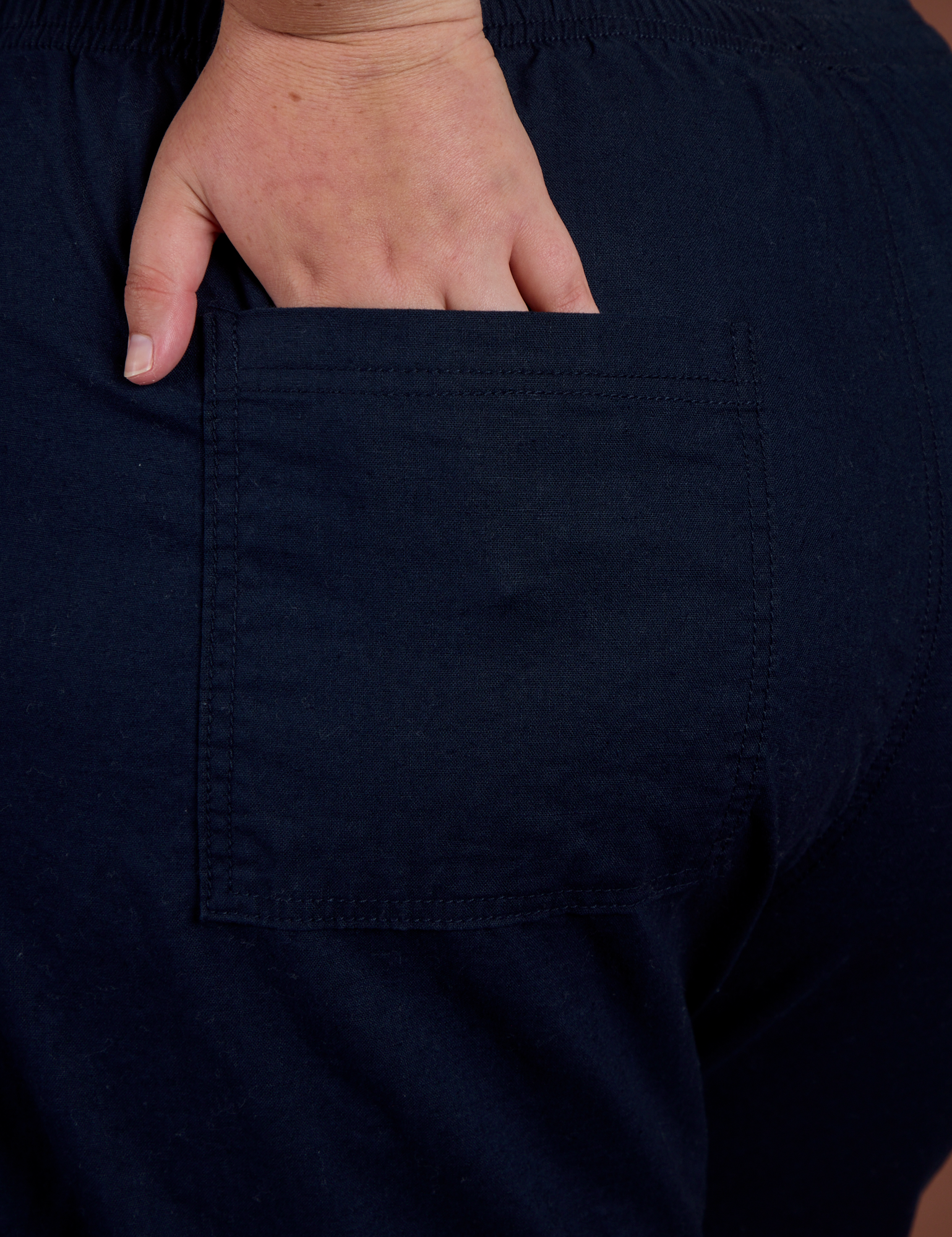 TRY-A-STYLE TUESDAY - Linen Action Pants - Navy Blue *FINAL SALE*