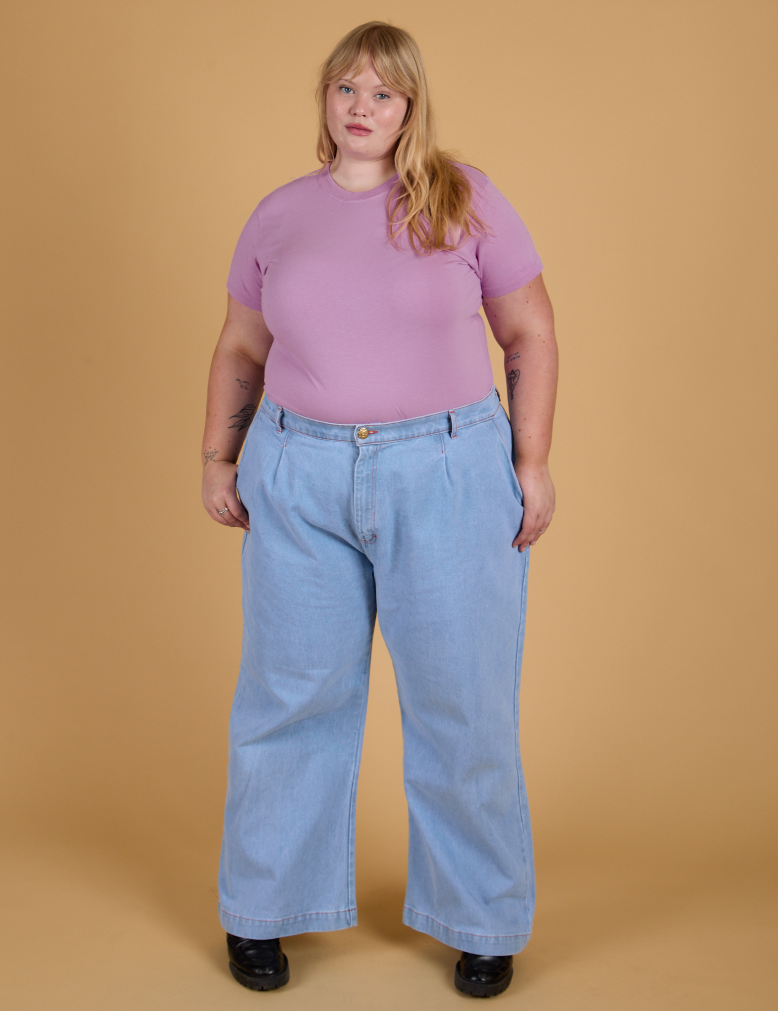 The Organic Vintage Tee - Lilac Purple