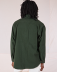 Twill Overshirt in Swamp Green back view on Jerrod