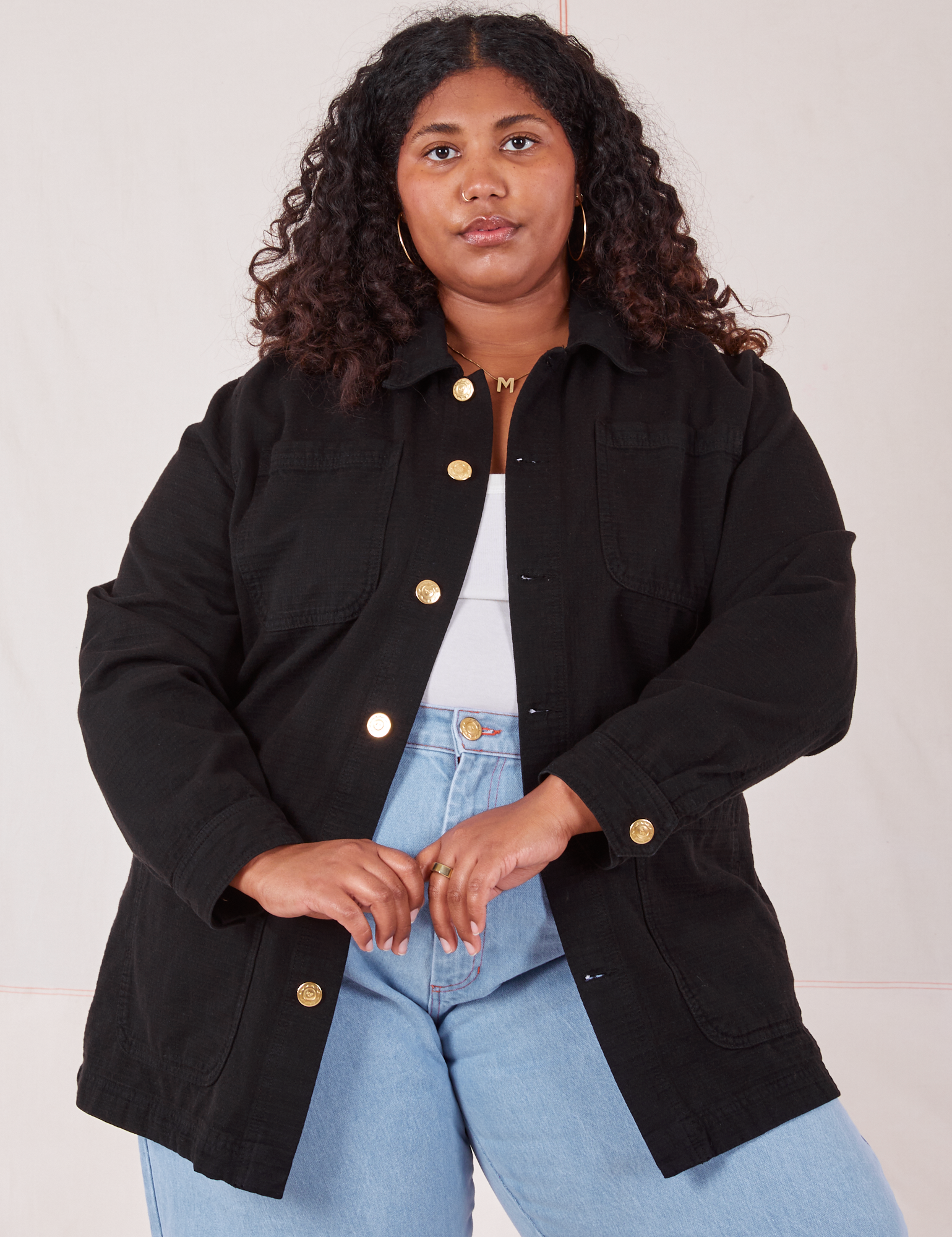 Basic black deals coat