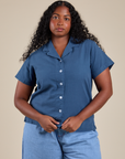 Buttoned up Pantry Button-Up in French Blue on Megna