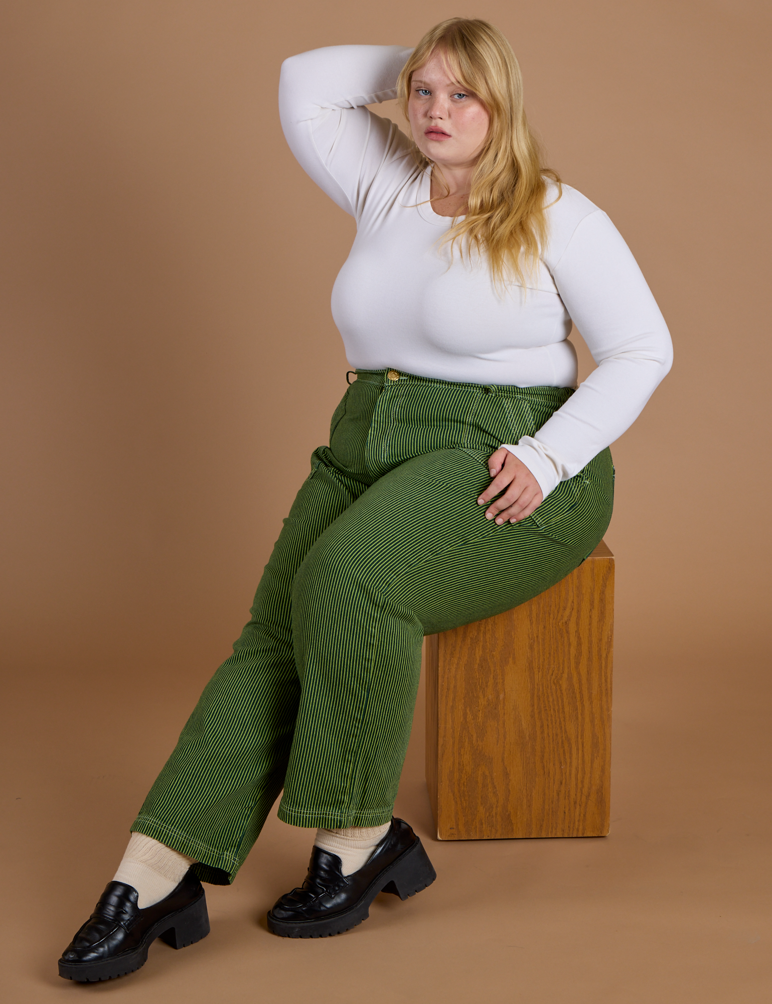 Railroad Denim Work Pants - Gross Green Overdye