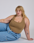 Cropped Tank Top - Desert Brown