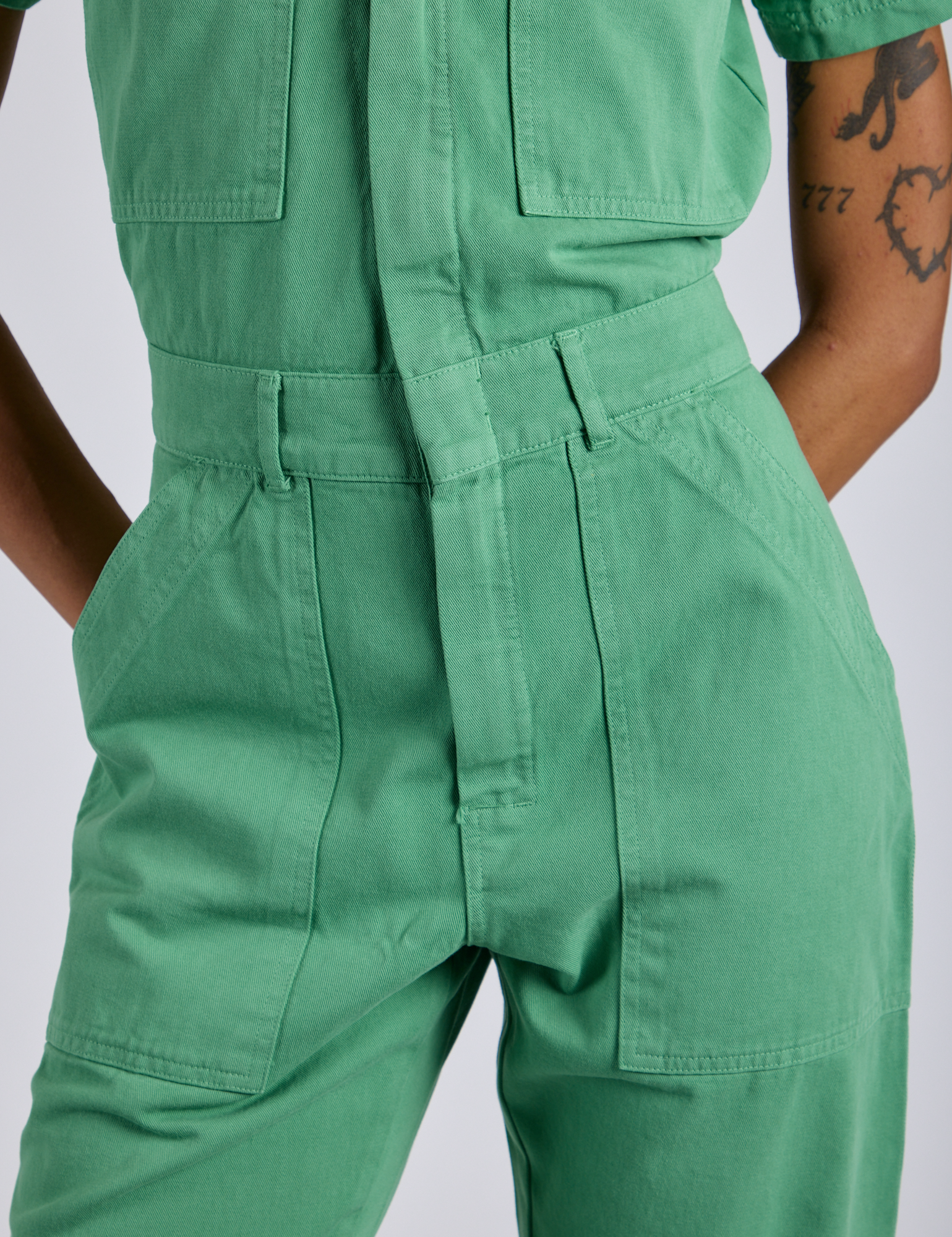 Short Sleeve Jumpsuit - Seafoam Green