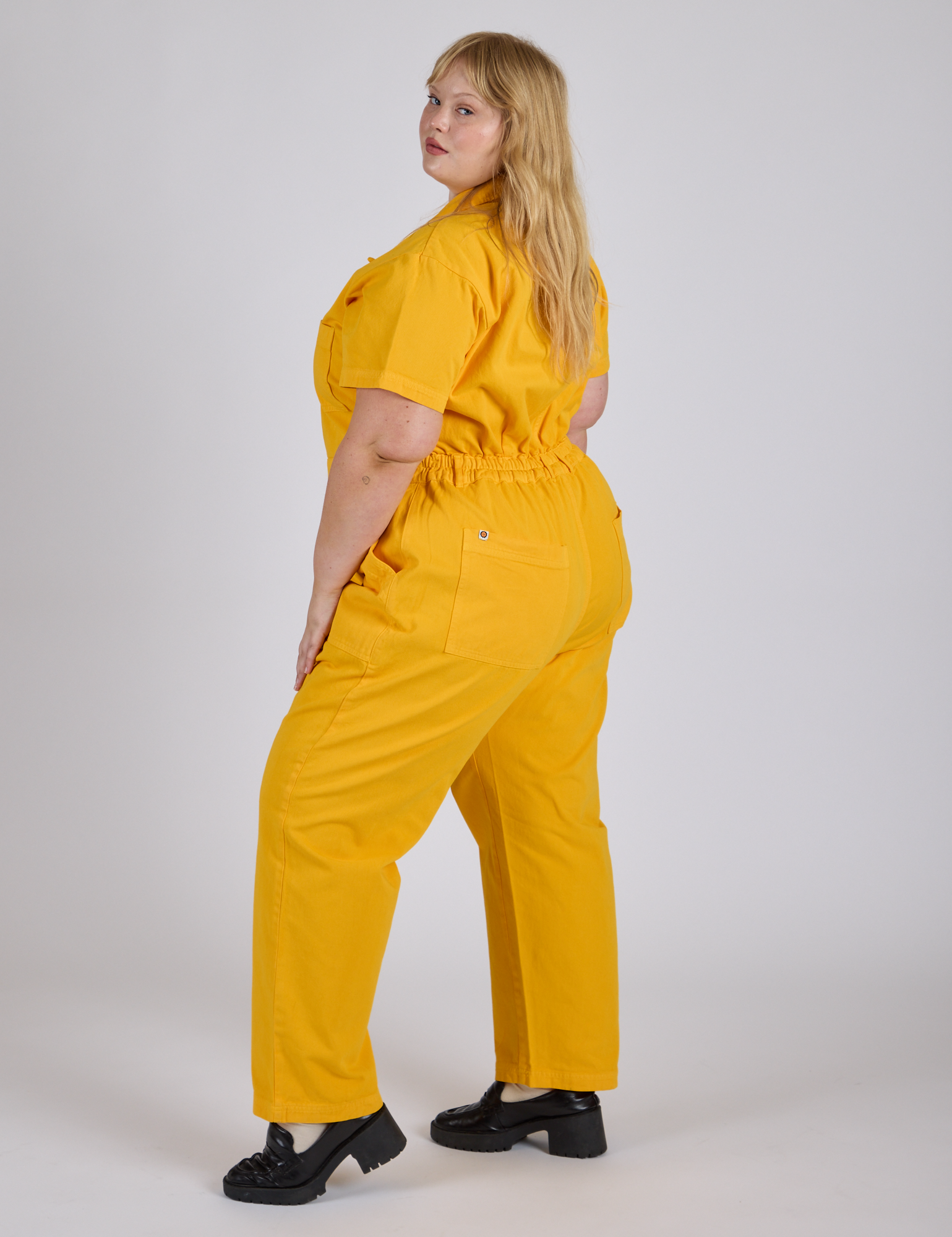 Short Sleeve Jumpsuit - Sunshine Yellow