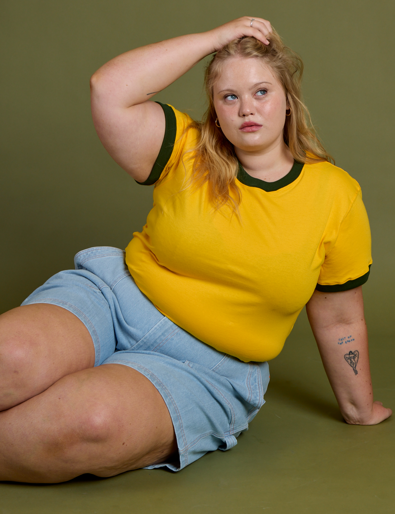 Vintage Ringer Tee - Sunshine Yellow
