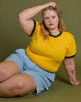 Vintage Ringer Tee - Sunshine Yellow