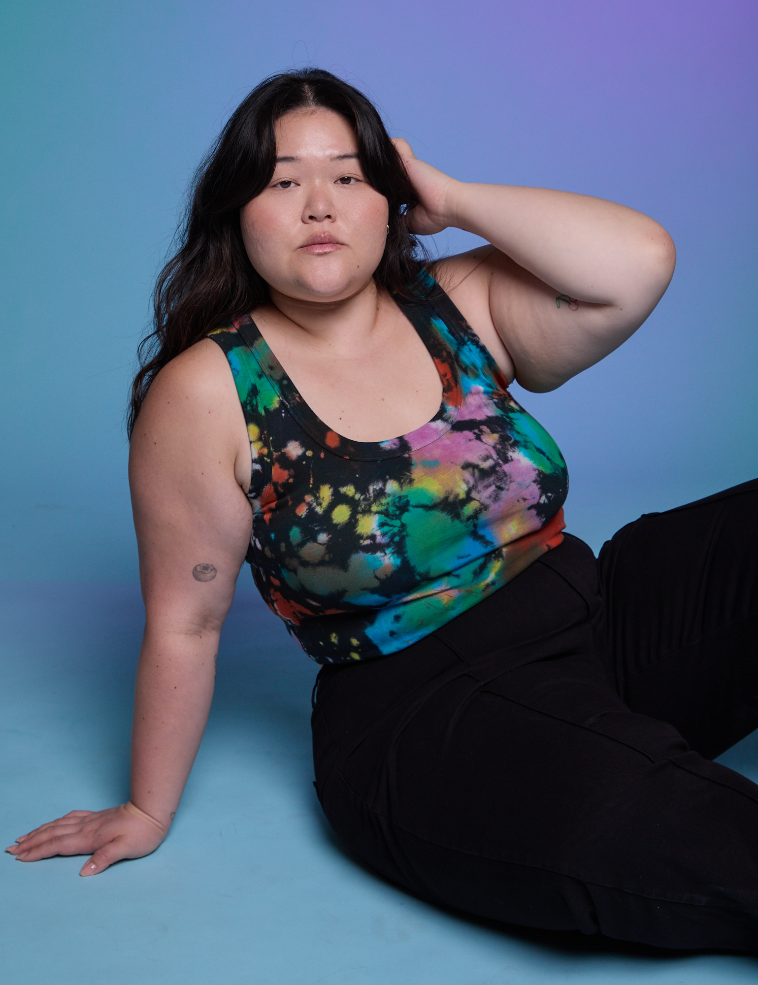 Rainbow Magic Waters Cropped Tank worn by Ashley