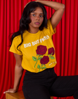 Kandia is wearing 3 Roses Organic Tee