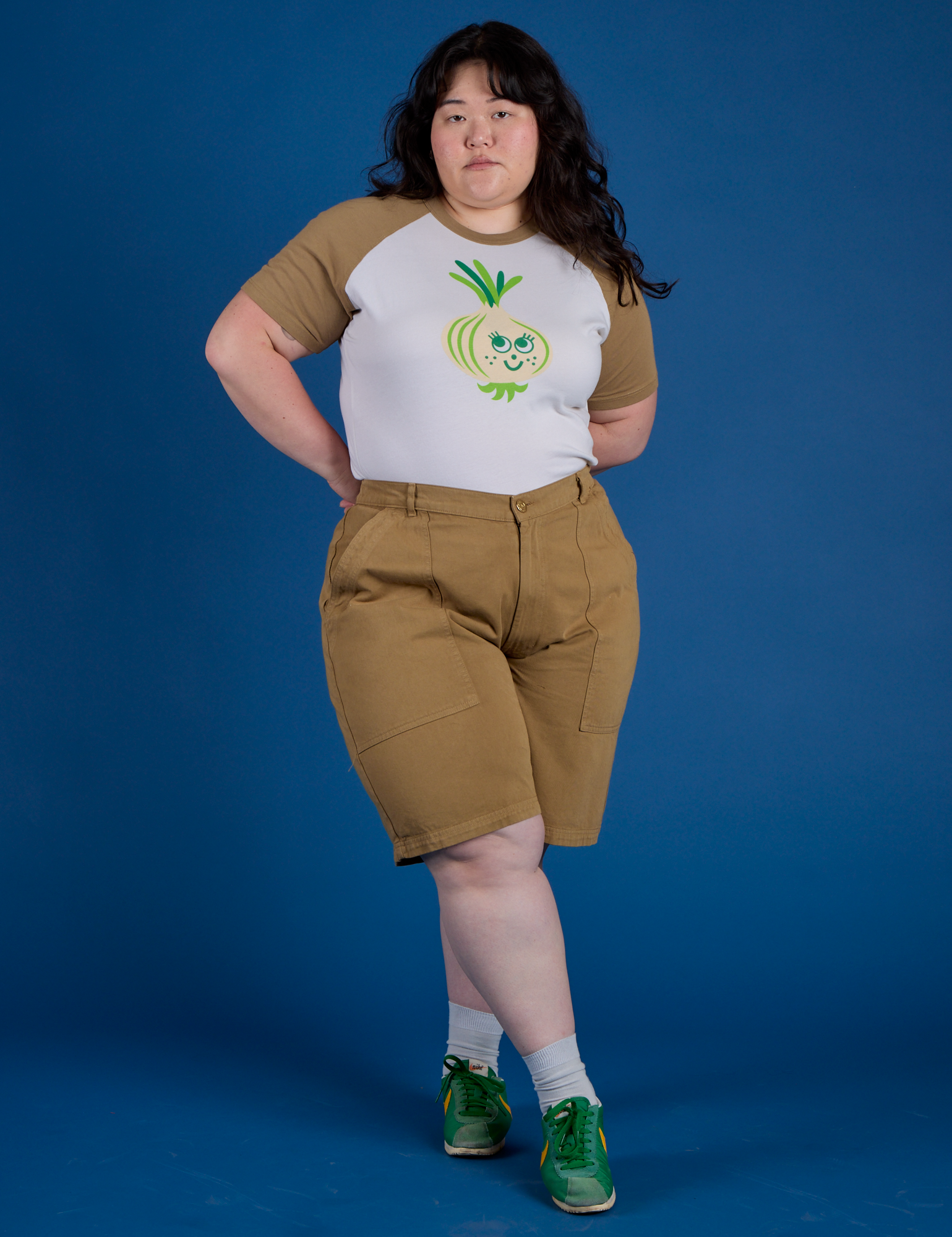Produce Raglan Tee in Onion on Ashley