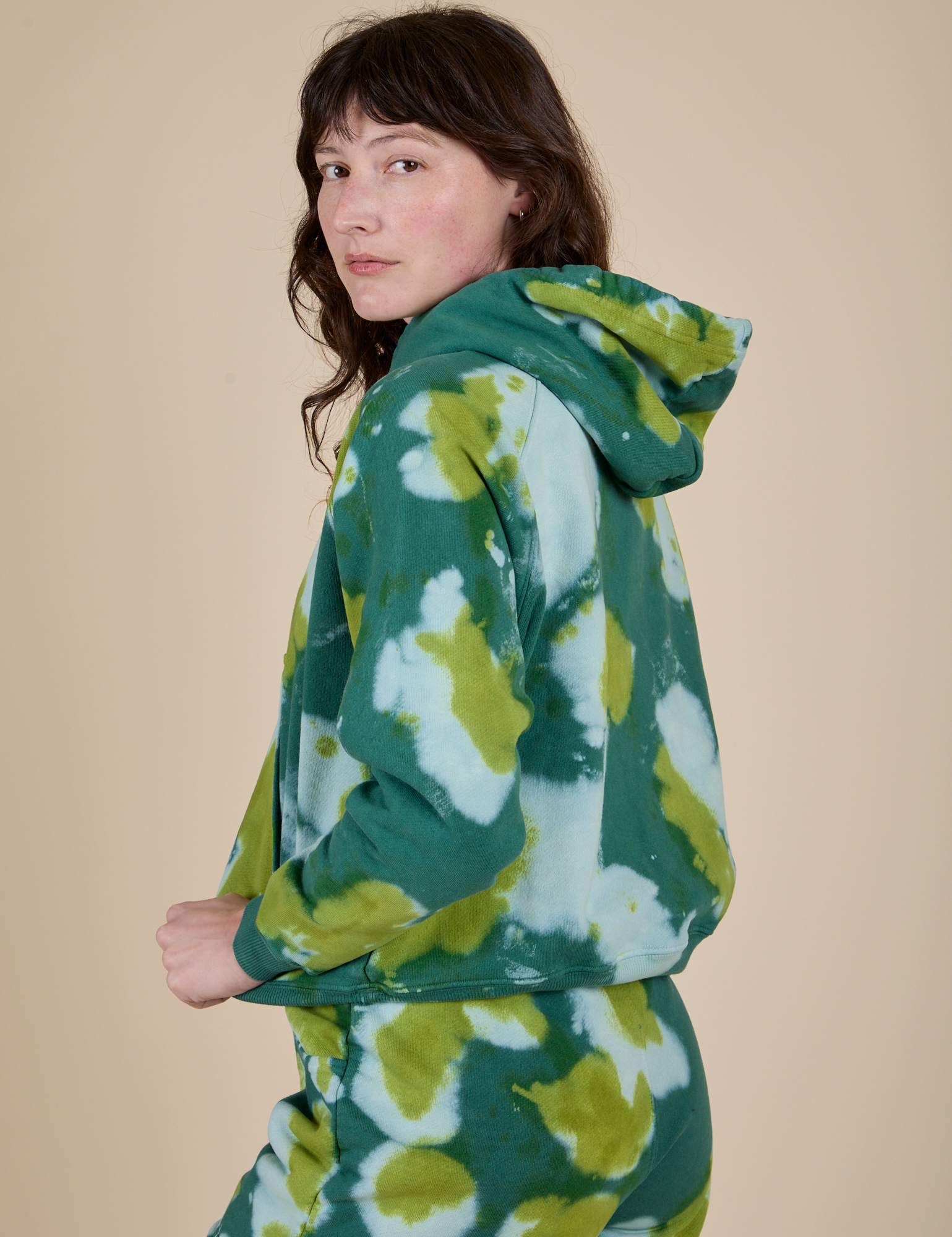 Heavyweight Oversized Hoodie - Green Magic Waters