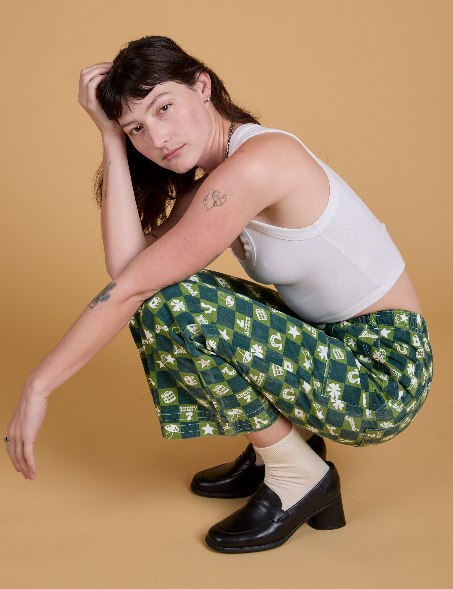 Printed Action Pants - Lucky (Green)