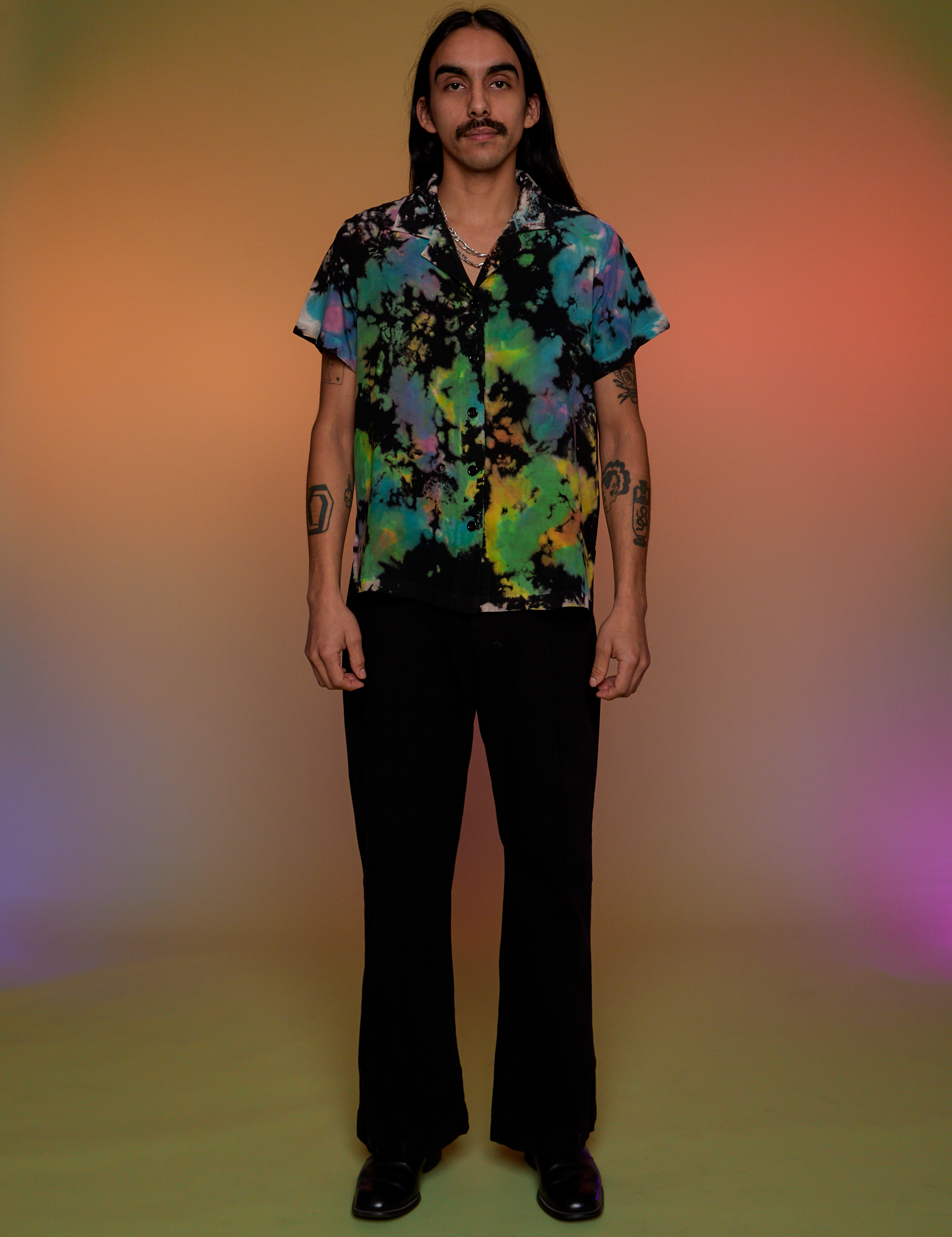 Pantry Button-Up in Rainbow Magic Waters on Anthony