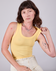 Tank Top in Butter Yellow worn by Alex