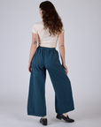 Pleated Pull-On Pants - Lagoon
