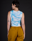 Back view of the Morning Moon Airbrush Muscle Tee