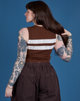 Painted Muscle Tee in Fudgesicle Brown back view on Sydney