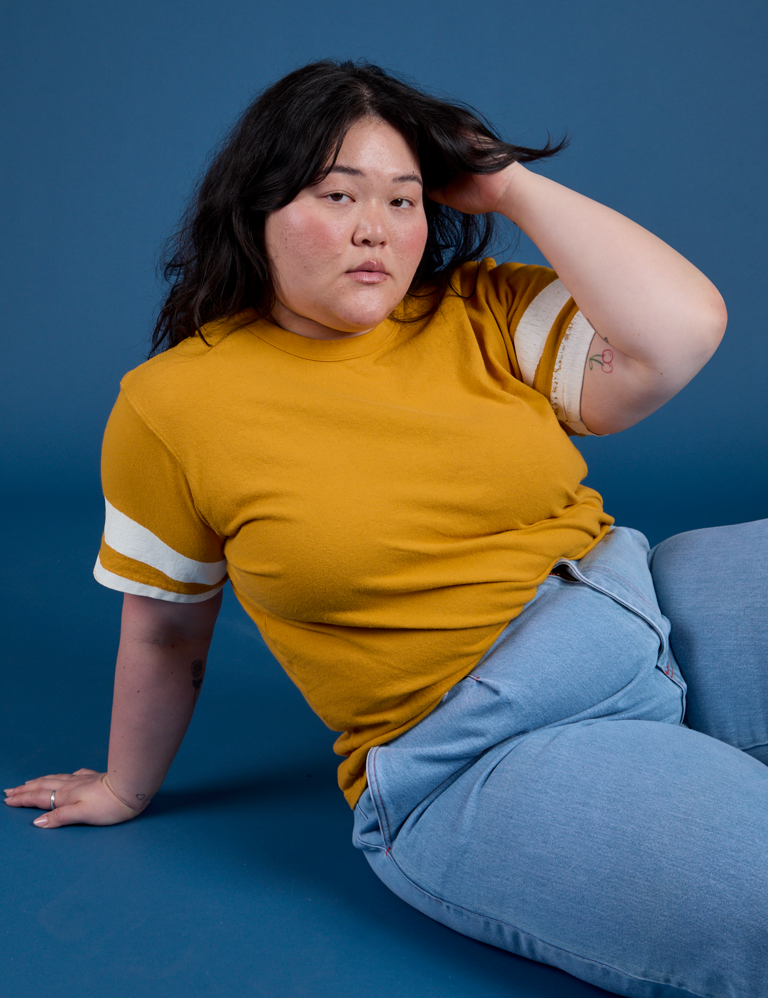 Painted Burly Tee - Mustard Yellow