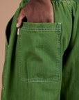 TRY-A-STYLE - Denim Drop Pocket Pants -Green Overdye *FINAL SALE*