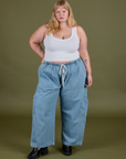 TRY-A-STYLE - Denim Drop Pocket Pants - Light Wash *FINAL SALE*