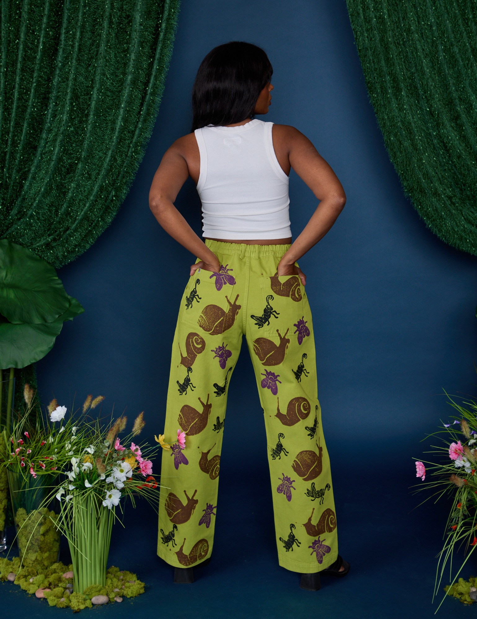 Paintstamped Work Pants - Big Bug