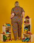 Short Sleeve Jumpsuit - Fruit Fantasy