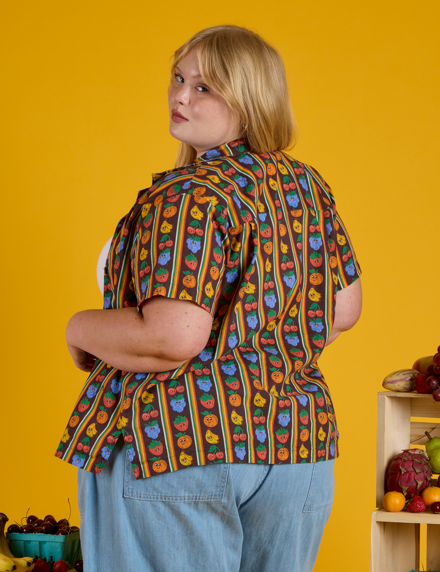 Fruit Fantasy Pantry Button-Up