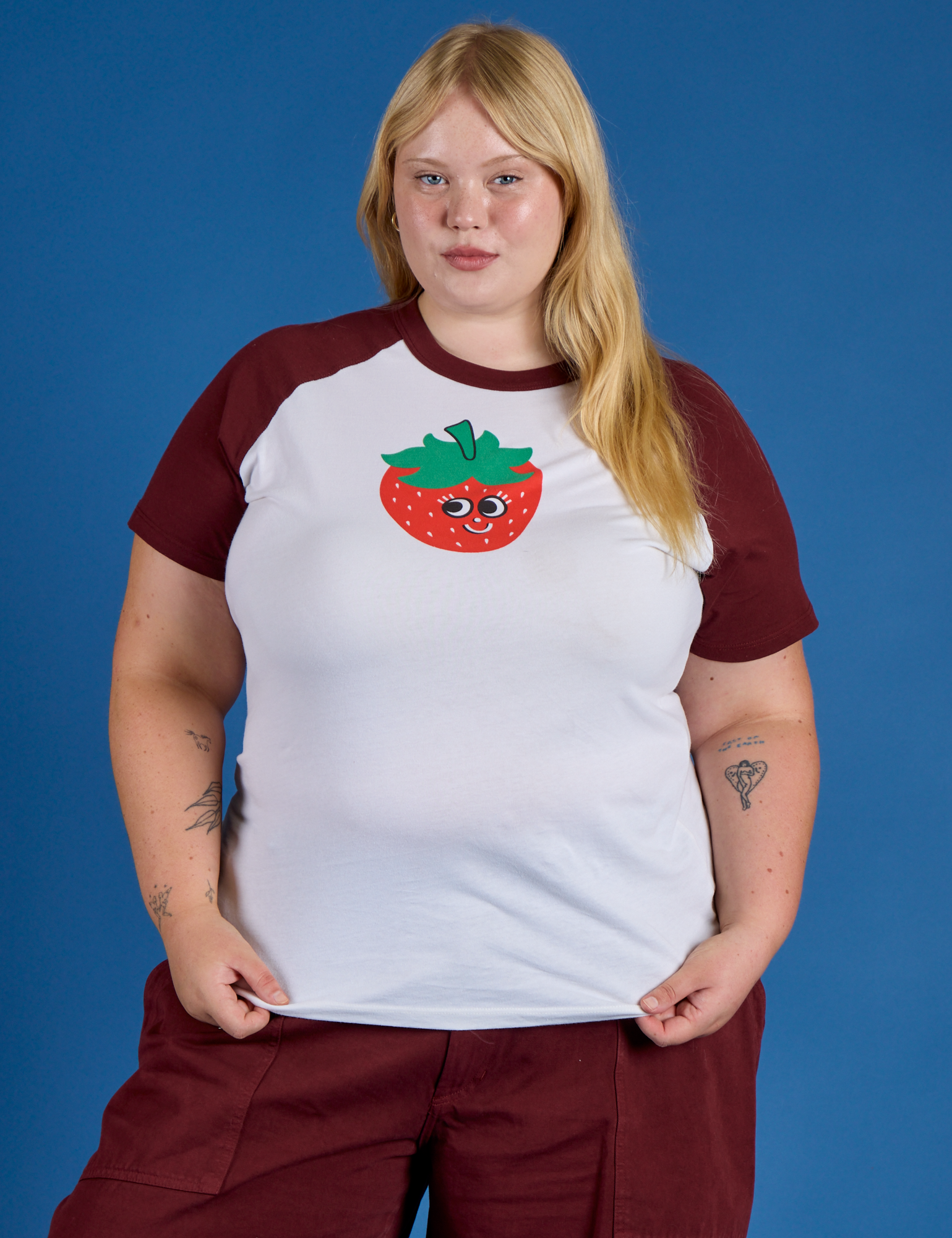 Produce Raglan Tee - Strawberry