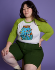 *PRE-ORDER* Halloween Raglan Tee - Skeleton
