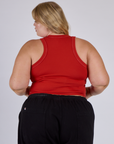 Back view of Mustang Red Porthole Tank on Juliet