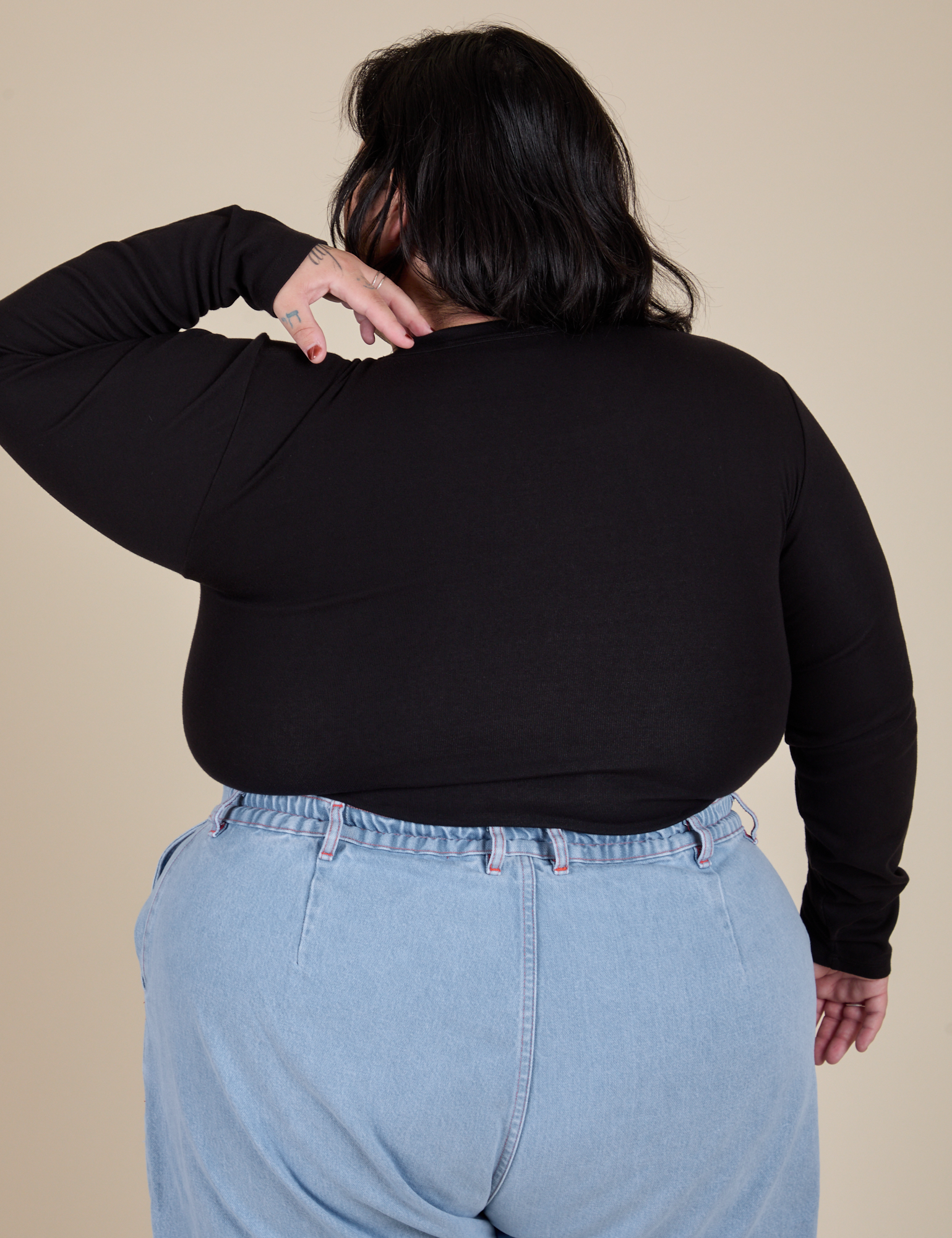 Long Sleeve Baby Tee - Basic Black