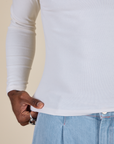 Long Sleeve Baby Tee - Vintage Tee Off-White