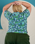 Angel Print Pantry Button-Up back view on Juliet