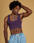 Contrast Stitch Mini Tank - Nebula Purple