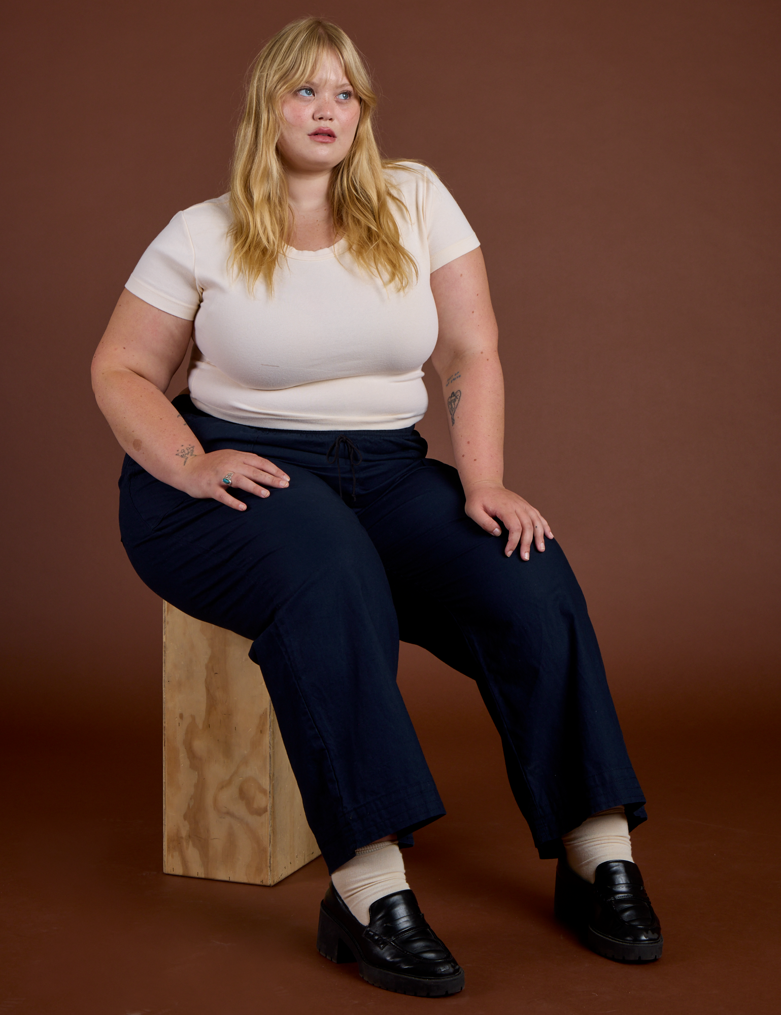 TRY-A-STYLE TUESDAY - Linen Action Pants - Navy Blue *FINAL SALE*