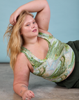 Cropped Tank Top in Ocean and Sky on Juliet