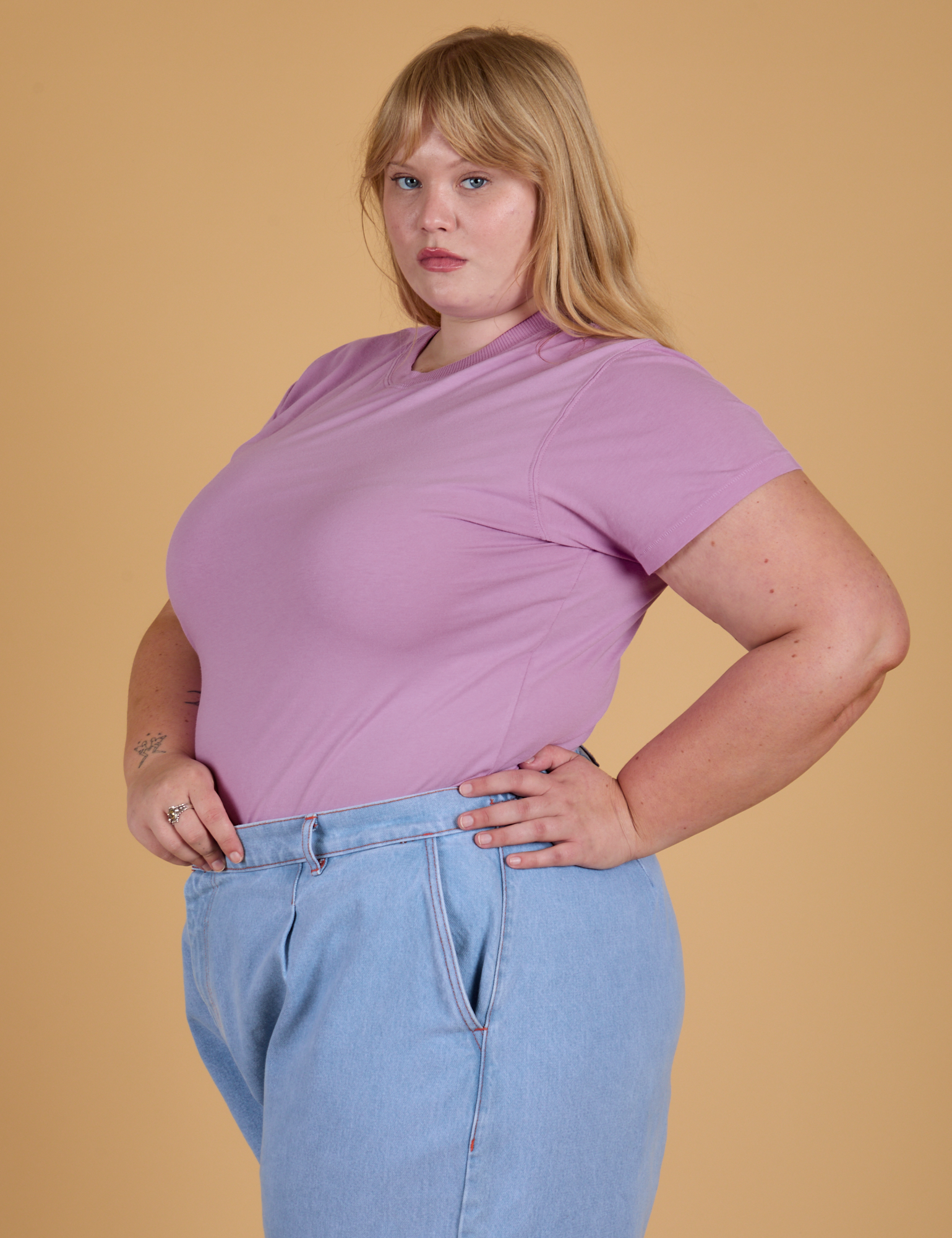 The Organic Vintage Tee - Lilac Purple