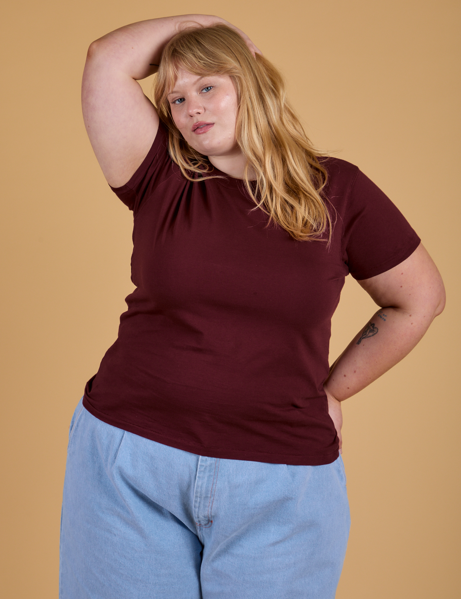 The Organic Vintage Tee - Red Wine