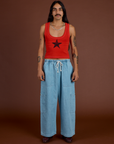 Icon Cropped Tank - Red Star