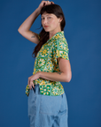 Spring Quilt Print Pantry Button-Up