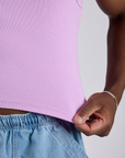 Cropped Tank Top - Lilac Purple