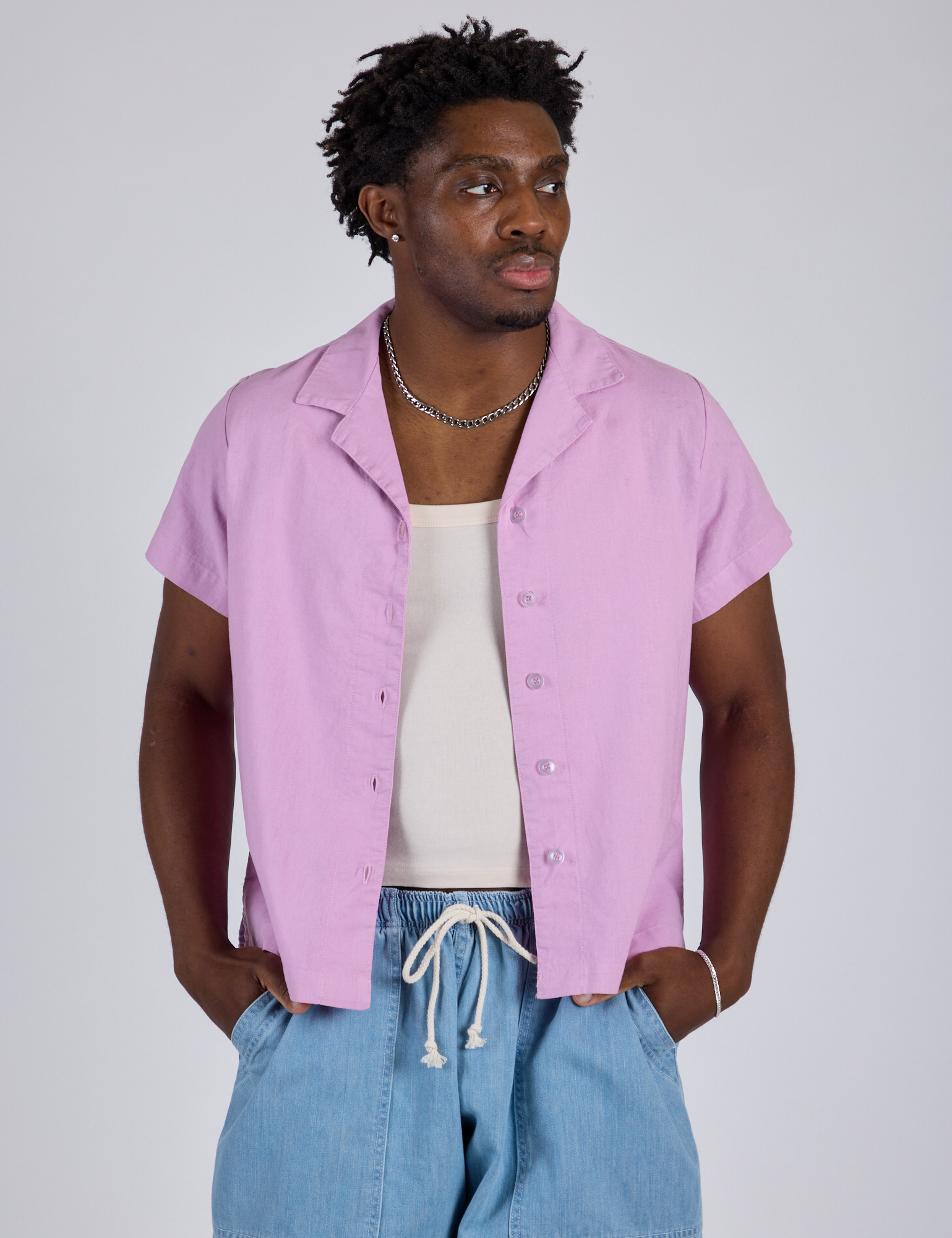 Pantry Button-Up - Lilac Purple