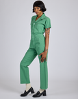 Short Sleeve Jumpsuit - Seafoam Green