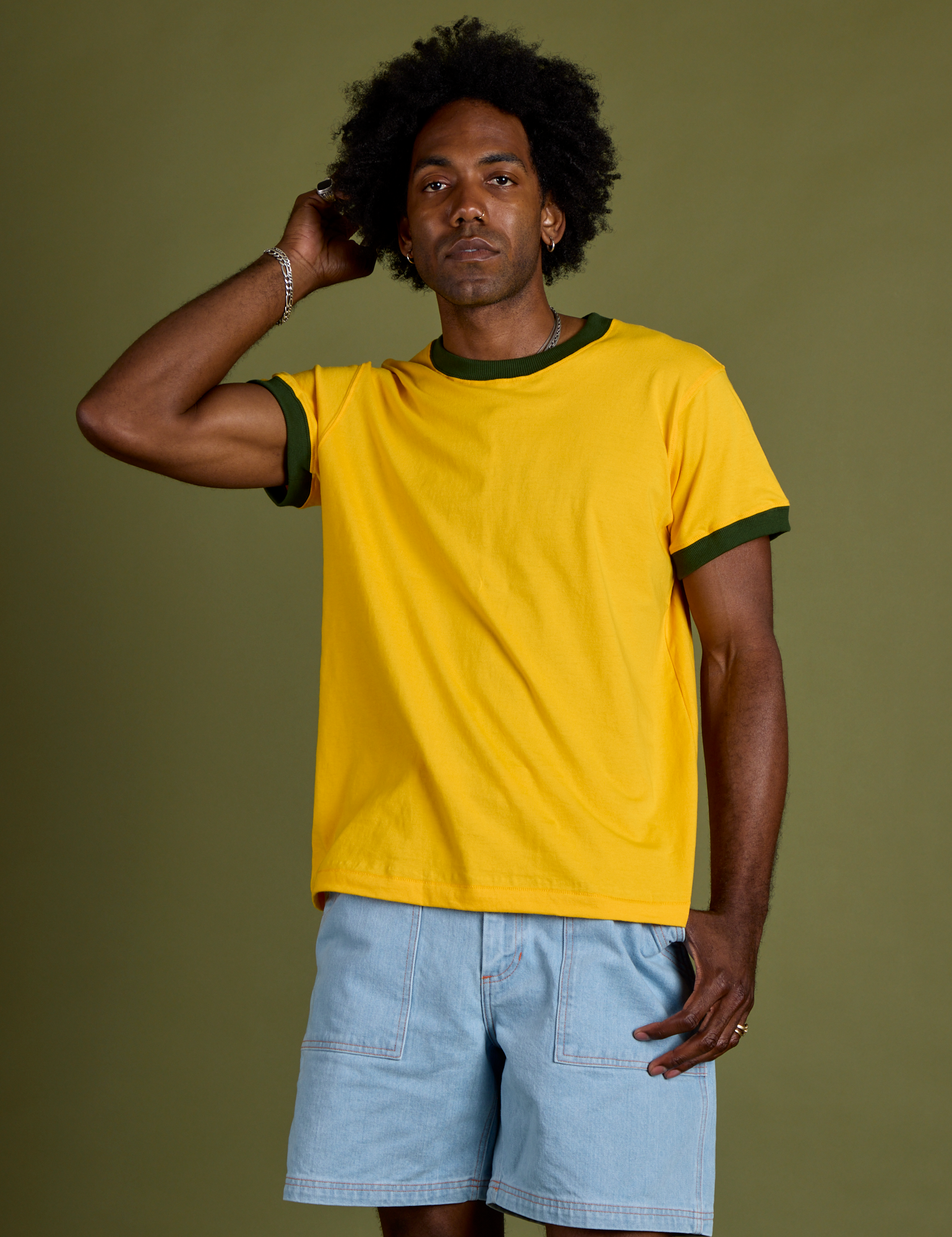 Vintage Ringer Tee - Sunshine Yellow
