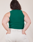 Back view of Tank Top in Hunter Green on Ashley