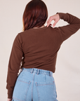 Honeycomb Thermal in Fudgesicle Brown back view on Betty